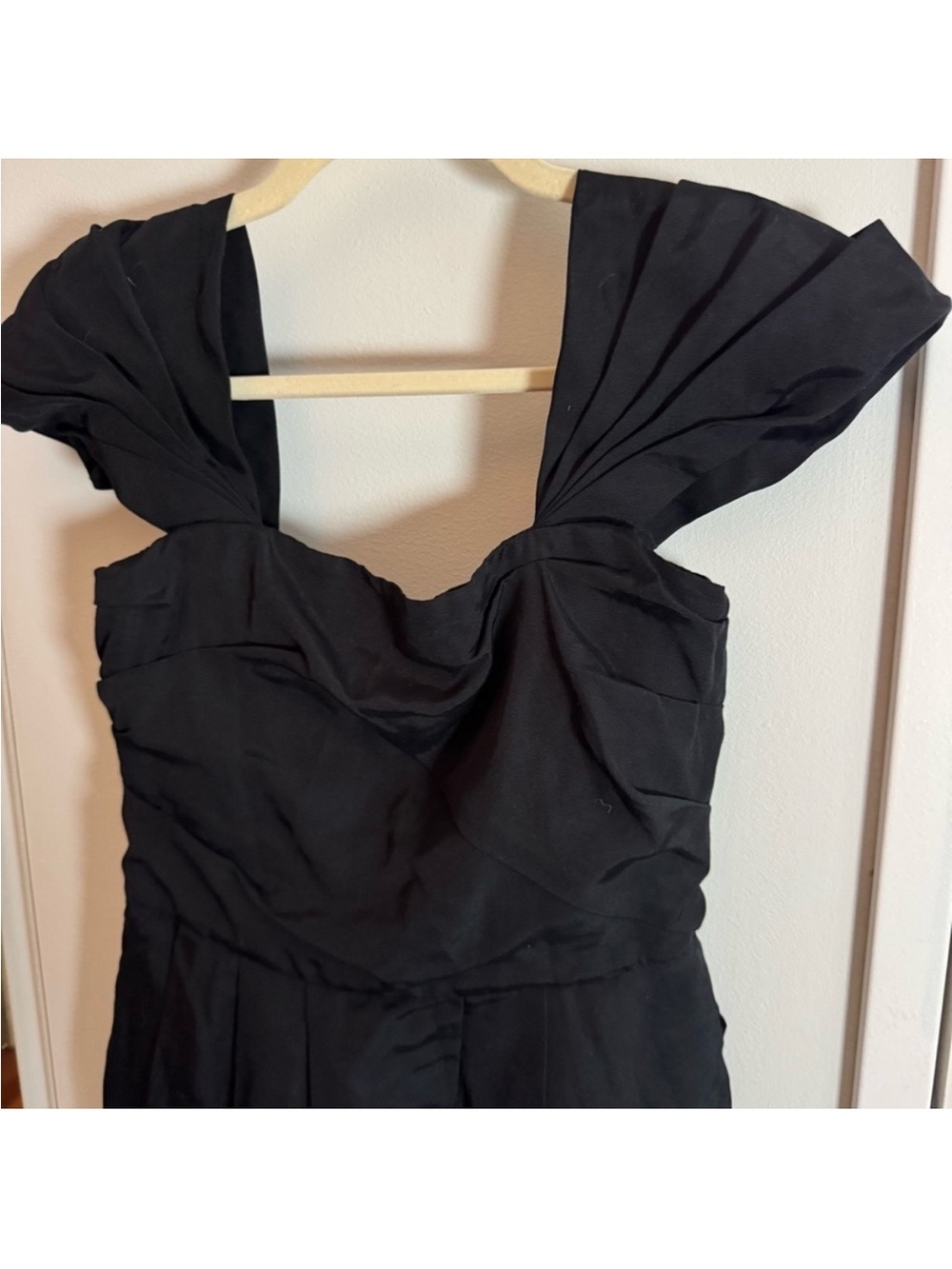 3.1 PHILLIP LIM Black Sculptural Sleeve Mini Dress | Cotton Silk - Picture 4 of 5